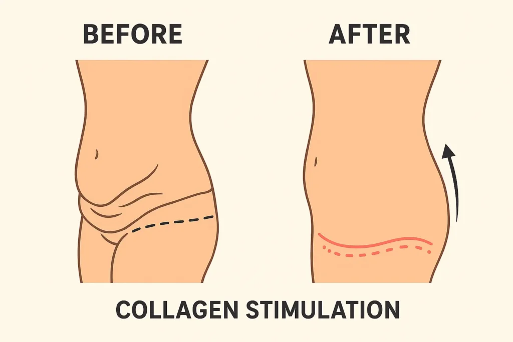 Before and after results for sagging skin after weight loss injections Dumbarton
